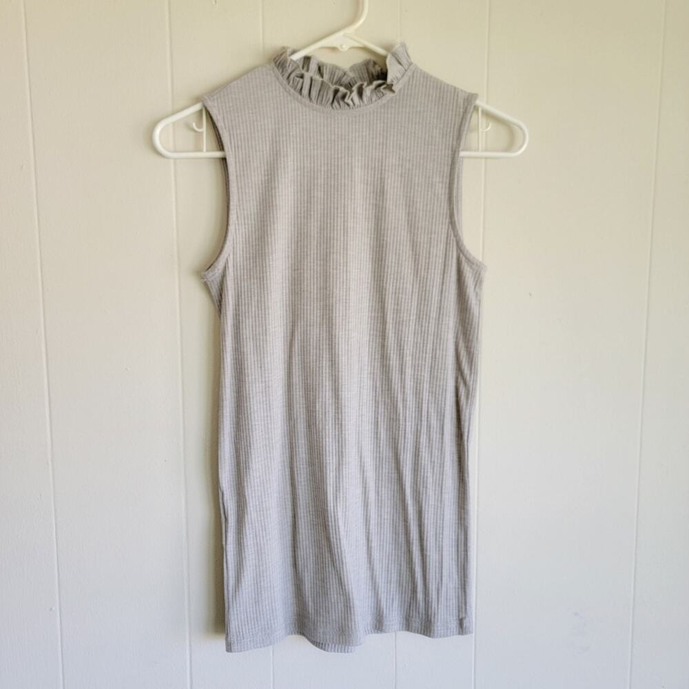 Long Tall Sally Ruffle Neck Sleeveless Top